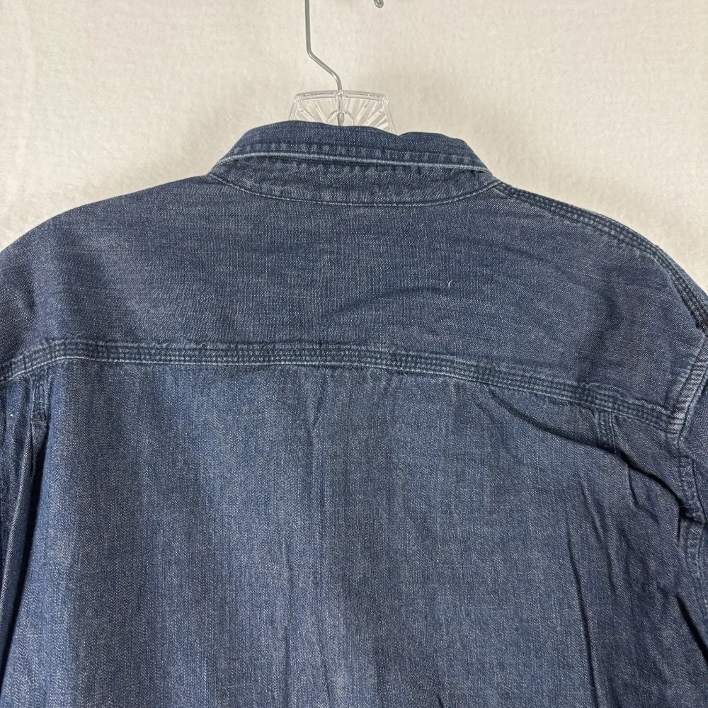Converse, One Black Canvis, Western, Denim, Cotton, Shirt, Size L, Blue